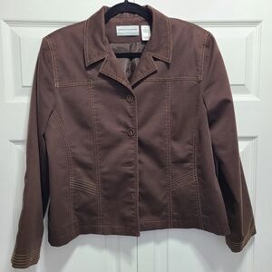 Alfred Dunner‎ Chocolate Brown Women's Jacket 12P